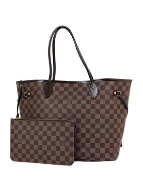 Louis Vuitton Neverfull MM Tote Bag Damier Brown